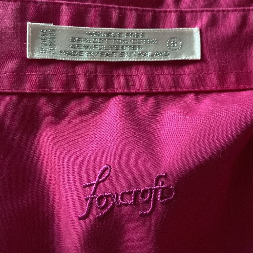 Foxcroft Pink Button Down Blouse Size 8 - image 3